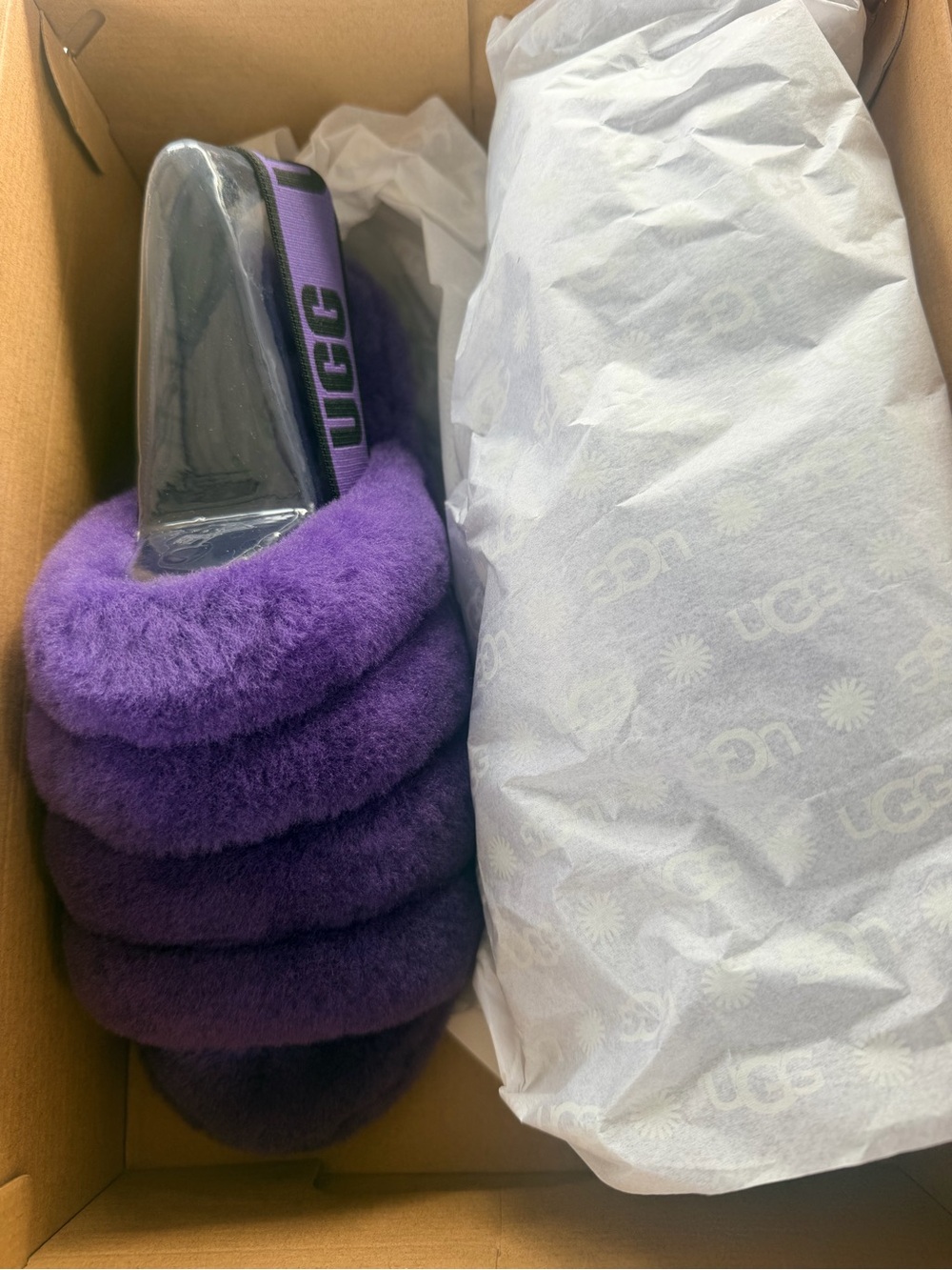 UGG Women's purple Fluffy Slippers